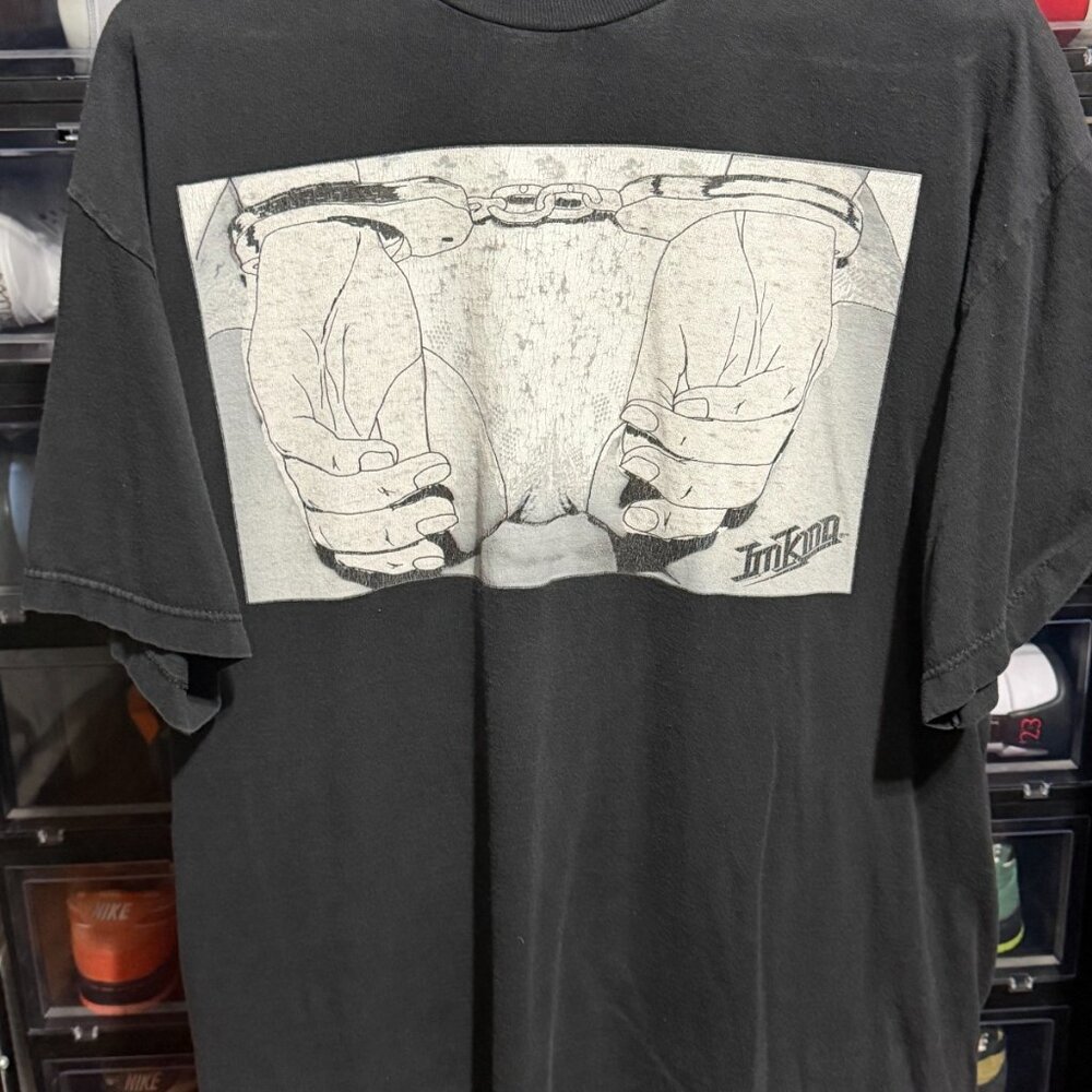 IMKing Men’s Black Graphic T Shirt Black Size XL